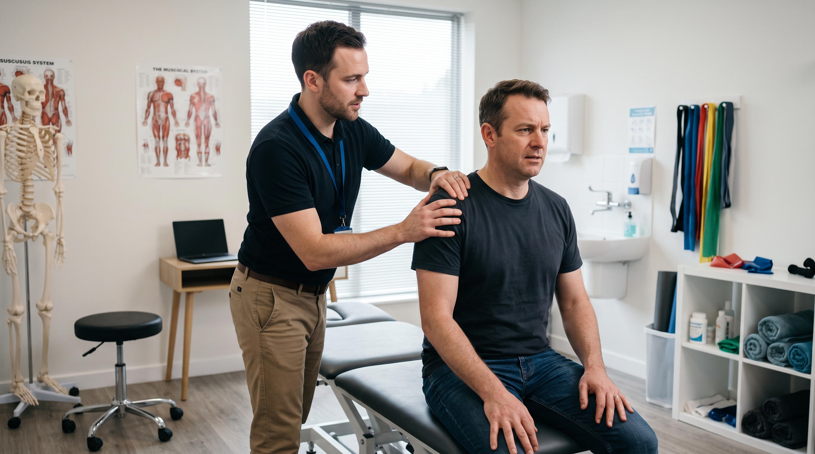shoulder movement in a clinic